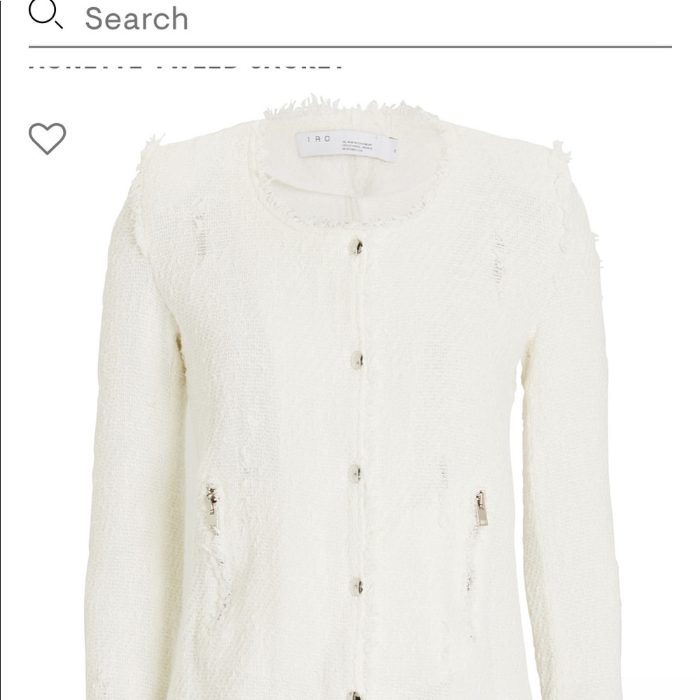 IRO white Boucle jacket